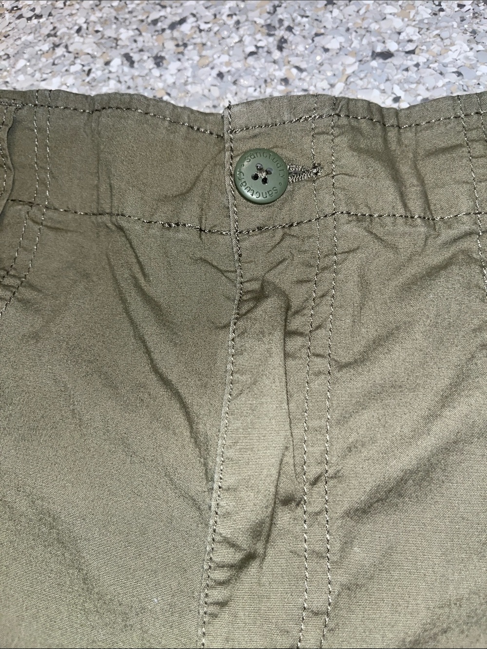 Sanctuary Olive Green Utility Shorts